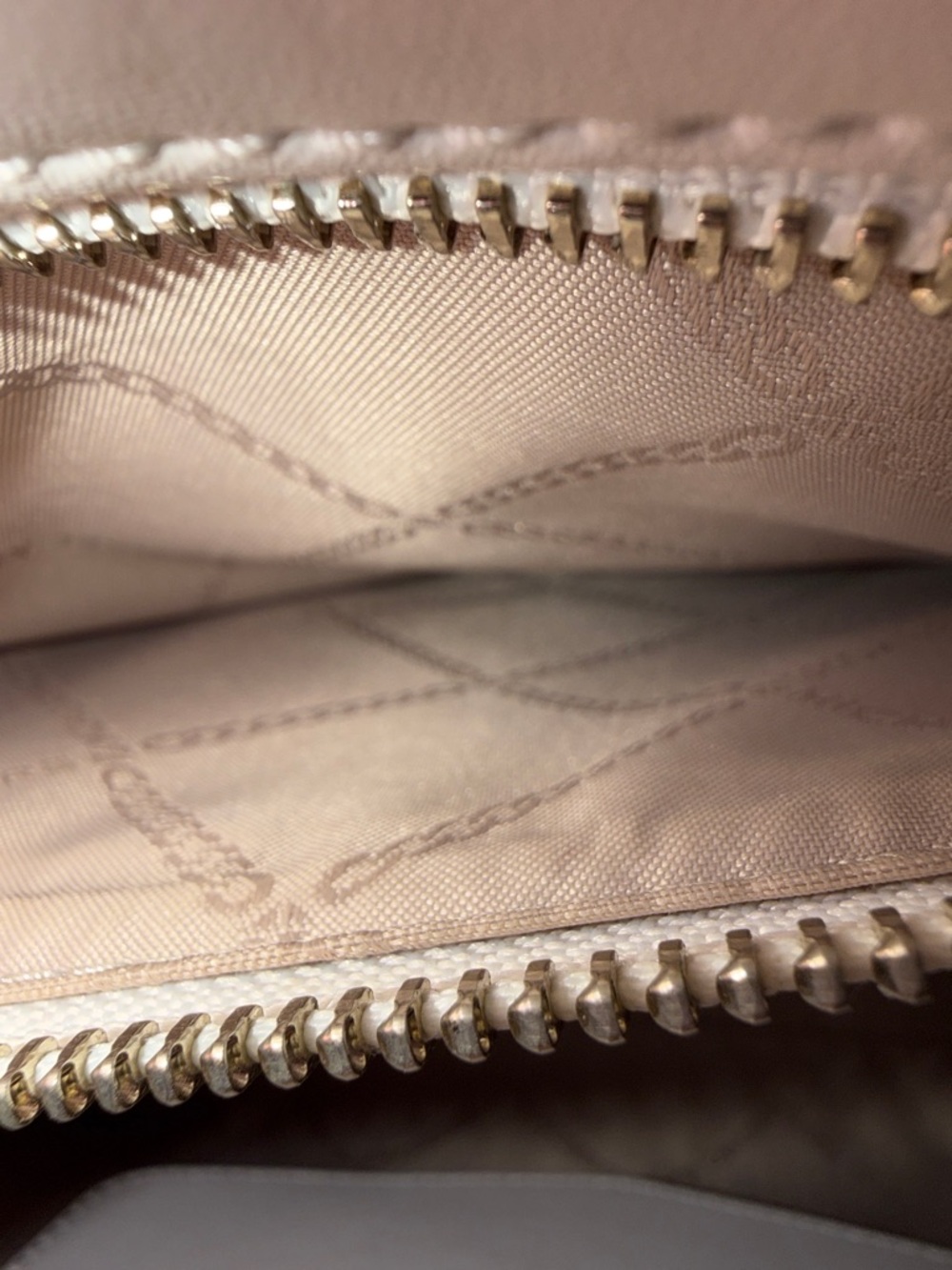 Michael Kors Carmen Medium White Saffiano Leather Satchel with Chain Strap - Picture 9 of 10